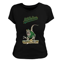 Women's Tiny Turnip Black Athletics Velociraptor T-Shirt