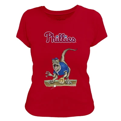 Women's Tiny Turnip Red Philadelphia Phillies Velociraptor T-Shirt