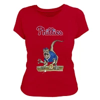 Women's Tiny Turnip Red Philadelphia Phillies Velociraptor T-Shirt
