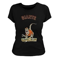 Women's Tiny Turnip Black San Francisco Giants Velociraptor T-Shirt