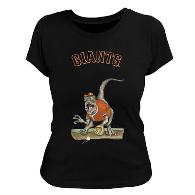 Women's Tiny Turnip Black San Francisco Giants Velociraptor T-Shirt