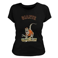 Women's Tiny Turnip Black San Francisco Giants Velociraptor T-Shirt