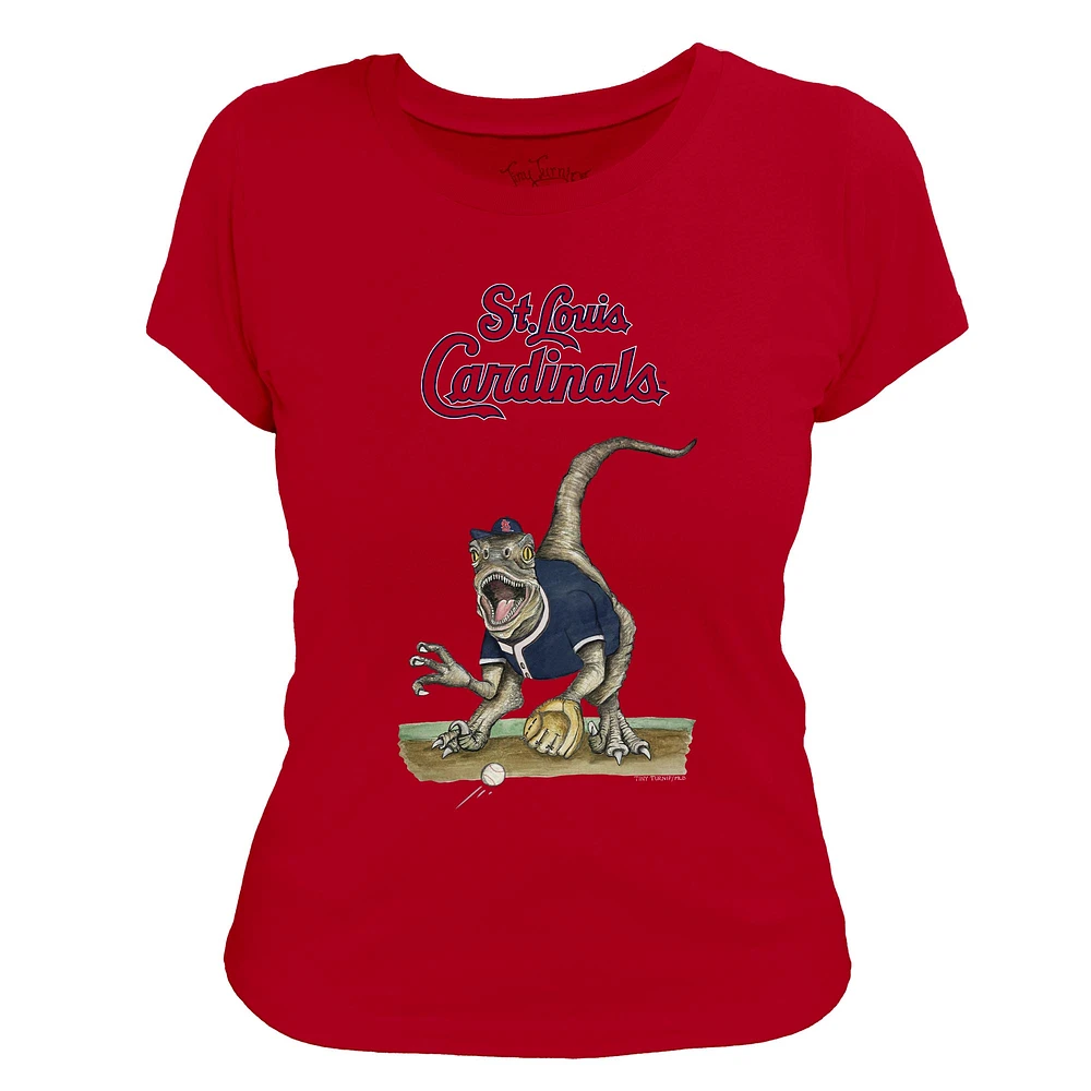 Women's Tiny Turnip Red St. Louis Cardinals Velociraptor T-Shirt