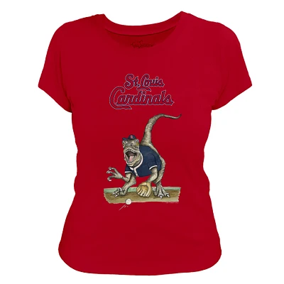 Women's Tiny Turnip Red St. Louis Cardinals Velociraptor T-Shirt