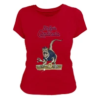 Women's Tiny Turnip Red St. Louis Cardinals Velociraptor T-Shirt