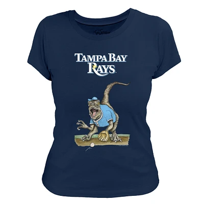 Women's Tiny Turnip Navy Tampa Bay Rays Velociraptor T-Shirt