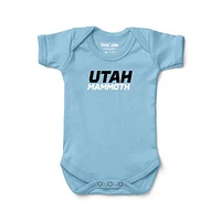Newborn & Infant Chad Jake Light Blue Utah Mammoth Wordmark Bodysuit