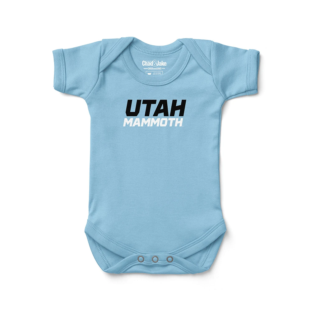 Newborn & Infant Chad Jake Light Blue Utah Mammoth Wordmark Bodysuit