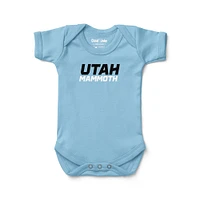 Newborn & Infant Chad Jake Light Blue Utah Mammoth Wordmark Bodysuit