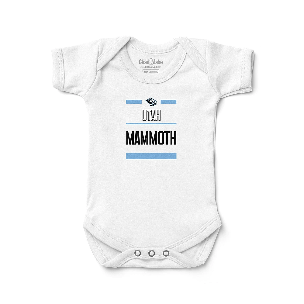 Newborn & Infant Chad Jake White Utah Mammoth Stack Bodysuit