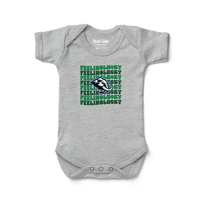 Newborn & Infant Chad Jake Heather Gray Utah Mammoth Feeling Lucky Bodysuit