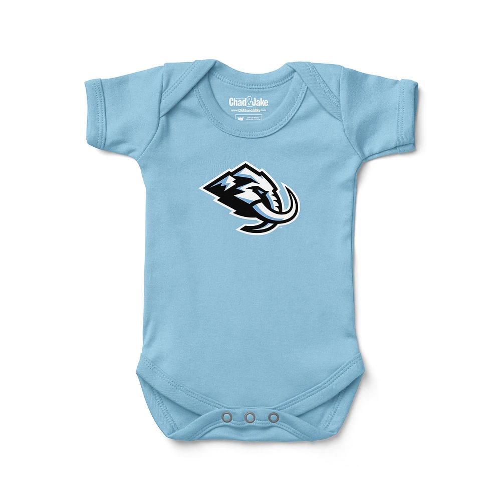 Newborn & Infant Chad Jake Light Blue Utah Mammoth Primary Logo Bodysuit