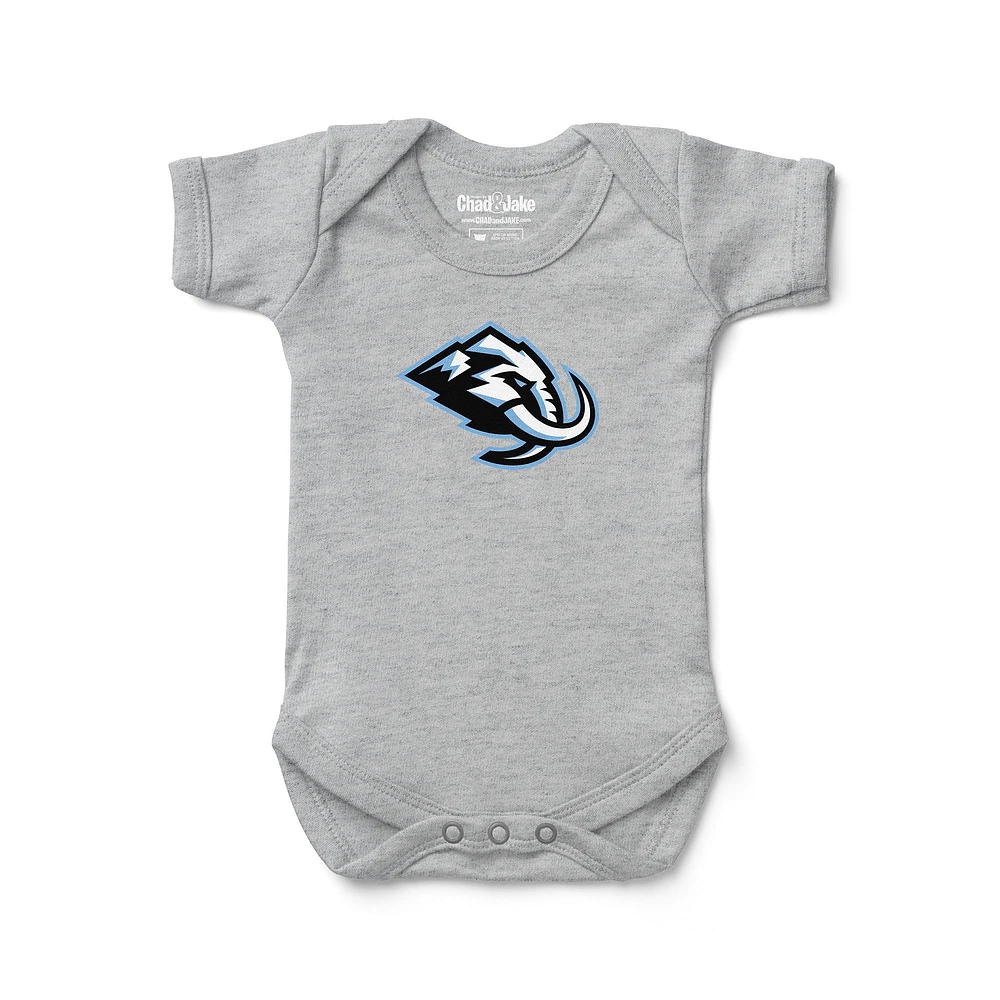 Newborn & Infant Chad Jake Heather Gray Utah Mammoth Primary Logo Bodysuit
