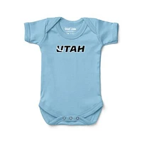 Newborn & Infant Chad Jake Light Blue Utah Mammoth Secondary Logo Bodysuit
