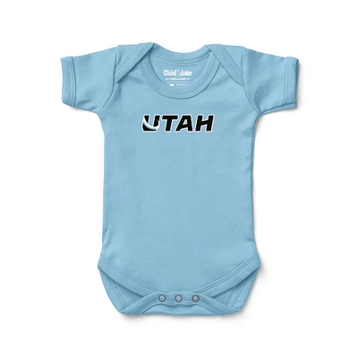 Newborn & Infant Chad Jake Light Blue Utah Mammoth Secondary Logo Bodysuit