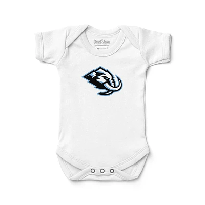 Newborn & Infant Chad Jake White Utah Mammoth Primary Logo Bodysuit