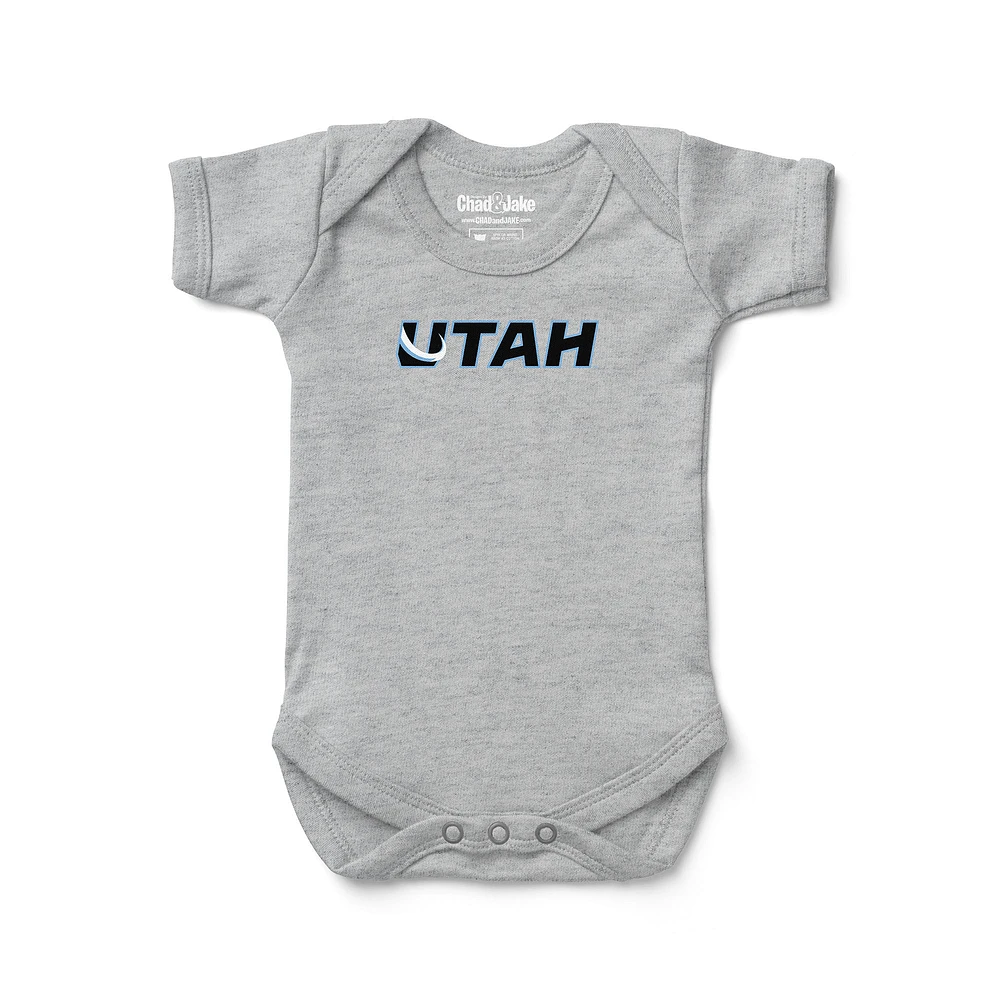 Newborn & Infant Chad Jake Heather Gray Utah Mammoth Secondary Logo Bodysuit
