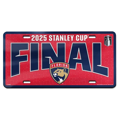 WinCraft Florida Panthers 2025 Stanley Cup Final Laser Cut Acrylic License Plate