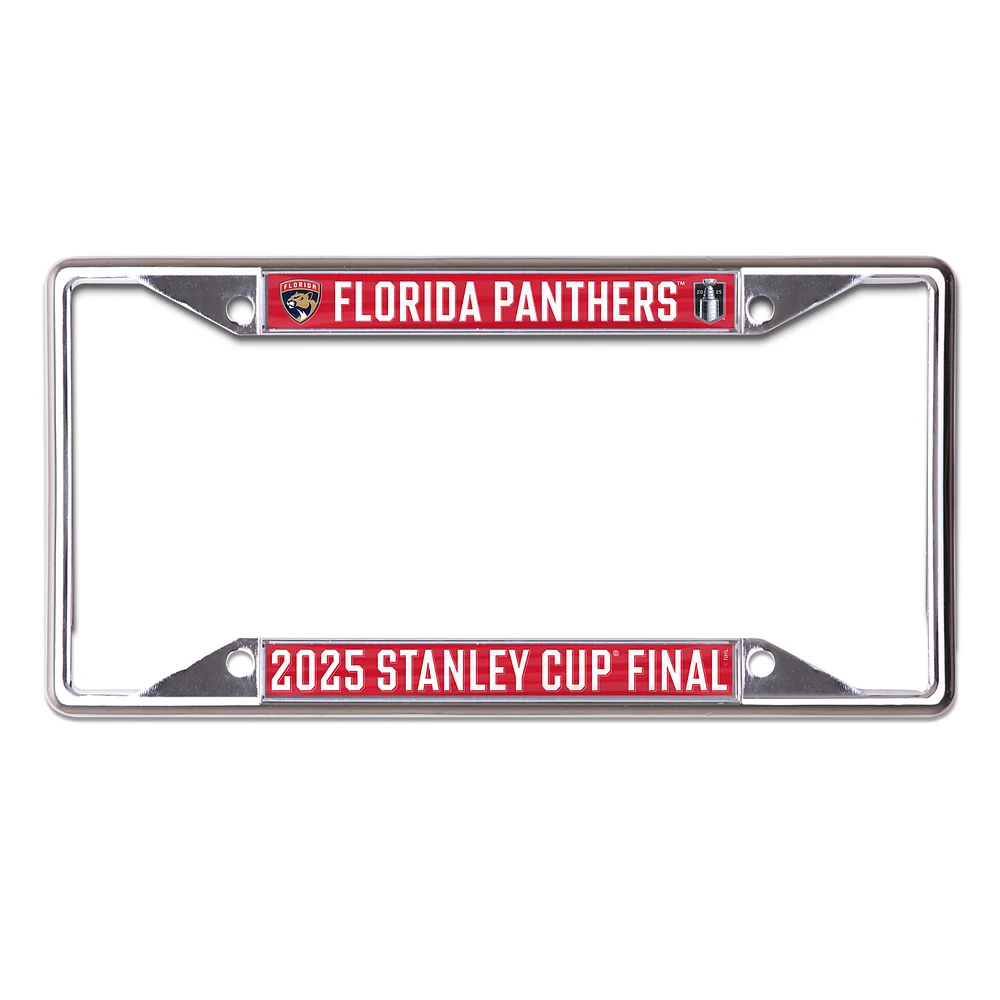 WinCraft Florida Panthers 2025 Stanley Cup Final Laser Cut Metal License Plate Frame