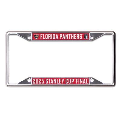 WinCraft Florida Panthers 2025 Stanley Cup Final Laser Cut Metal License Plate Frame