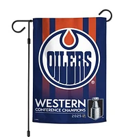 WinCraft Edmonton Oilers 2025 Western Conference Champions 12" x 18" Double-Sided Garden Flag