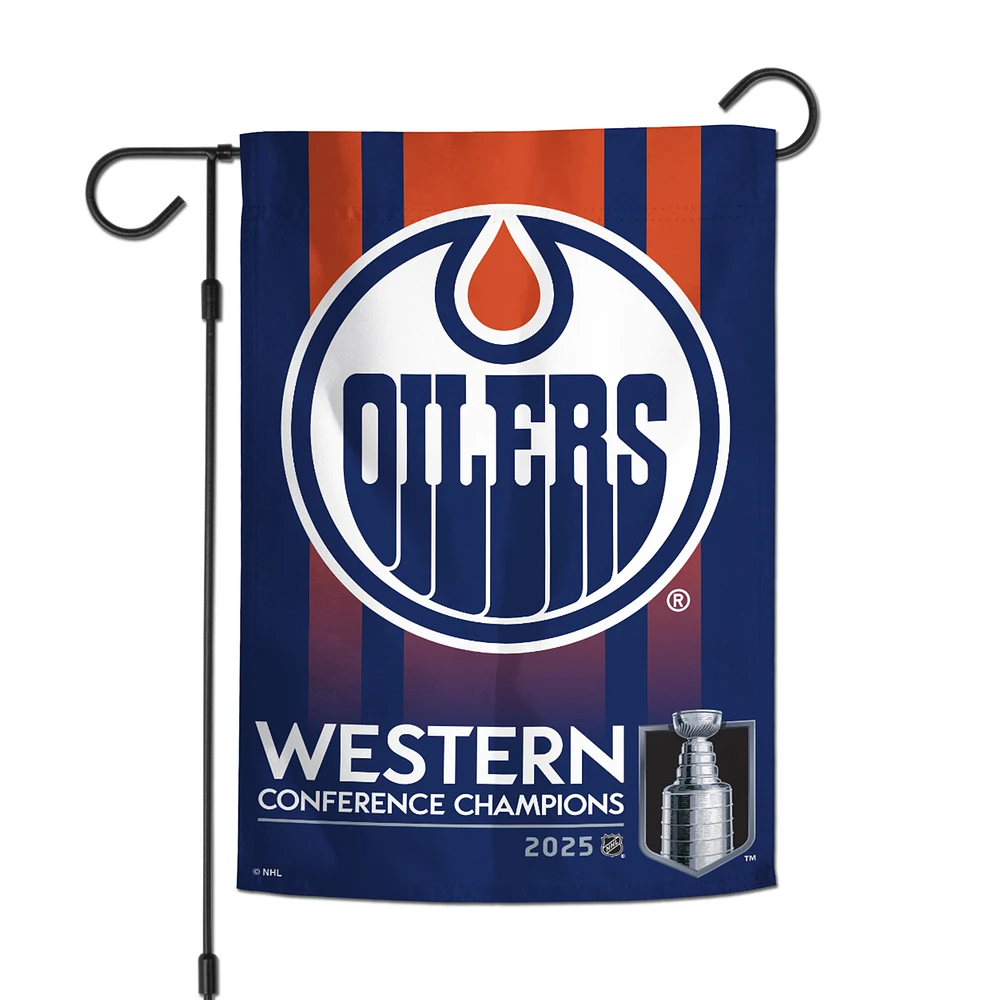 WinCraft Edmonton Oilers 2025 Western Conference Champions 12" x 18" Double-Sided Garden Flag