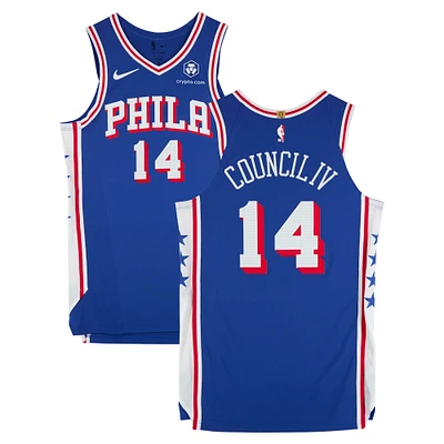 Ricky Council IV Philadelphia 76ers Game-Used #14 Royal Nike Jersey vs. Chicago Bulls on April 13, 2025 - Size 48+4