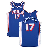 Jalen Hood-Schifino Philadelphia 76ers Game-Used #17 Royal Nike Jersey vs. Chicago Bulls on April 13, 2025 - Size 48+4