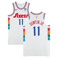 Jeff Dowtin Jr. Philadelphia 76ers Game-Used #11 White Nike City Edition Jersey vs. Golden State Warriors on March 1, 2025 - Size 46+4