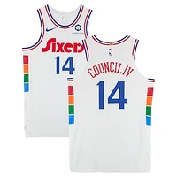 Ricky Council IV Philadelphia 76ers Game-Used #14 White Nike City Edition Jersey vs. Washington Wizards on March 26, 2025 - Size 48+4