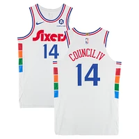 Ricky Council IV Philadelphia 76ers Game-Used #14 White Nike City Edition Jersey vs. Washington Wizards on March 26, 2025 - Size 48+4
