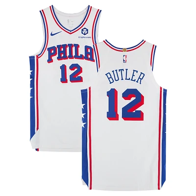 Jared Butler Philadelphia 76ers Game-Used #12 White Nike Jersey vs. New York Knicks on April 1, 2025 - Size 46+4