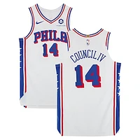Ricky Council IV Philadelphia 76ers Game-Used #14 White Nike Jersey vs. New York Knicks on April 1, 2025 - Size 48+4