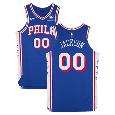 Reggie Jackson Philadelphia 76ers Game-Used #00 Royal Nike Jersey vs. Chicago Bulls on January 25, 2025 - Size 48+4