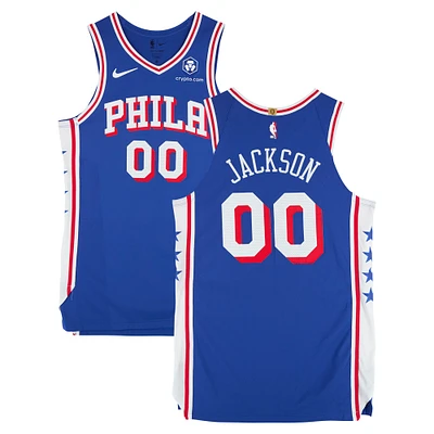 Reggie Jackson Philadelphia 76ers Game-Used #00 Royal Nike Jersey vs. Denver Nuggets on January 21, 2025 - Size 48+4