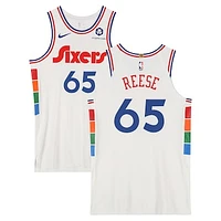 Alex Reese Philadelphia 76ers Player-Issued #65 White Nike City Edition Jersey from the 2024-25 NBA Season - Size 50+4