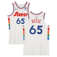 Alex Reese Philadelphia 76ers Player-Issued #65 White Nike City Edition Jersey from the 2024-25 NBA Season - Size 50+4