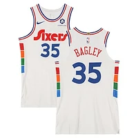 Marcus Bagley Philadelphia 76ers Player-Issued #35 White Nike City Edition Jersey from the 2024-25 NBA Season - Size 48+4