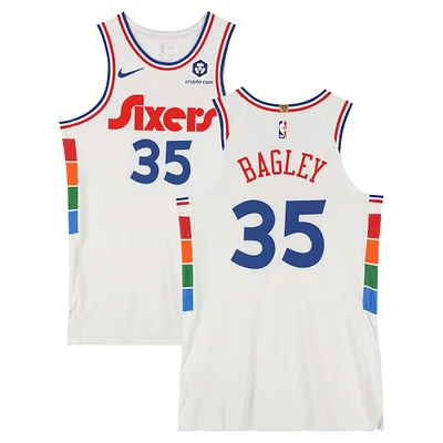 Marcus Bagley Philadelphia 76ers Player-Issued #35 White Nike City Edition Jersey from the 2024-25 NBA Season - Size 48+4