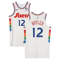 Jared Butler Philadelphia 76ers Player-Issued #12 White Nike City Edition Jersey from the 2024-25 NBA Season - Size 46+4