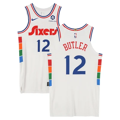 Jared Butler Philadelphia 76ers Player-Issued #12 White Nike City Edition Jersey from the 2024-25 NBA Season - Size 46+4