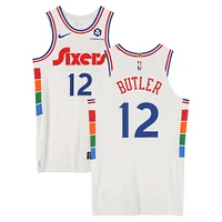 Jared Butler Philadelphia 76ers Player-Issued #12 White Nike City Edition Jersey from the 2024-25 NBA Season - Size 46+4