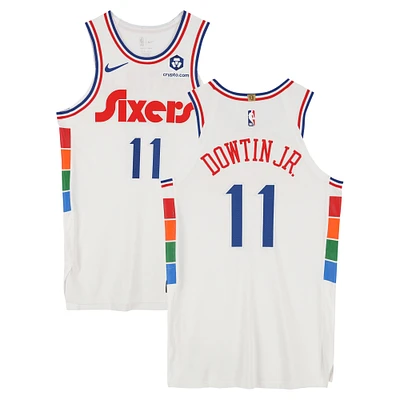 Jeff Dowtin Jr. Philadelphia 76ers Player-Issued #11 White Nike City Edition Jersey from the 2024-25 NBA Season - Size 46+4