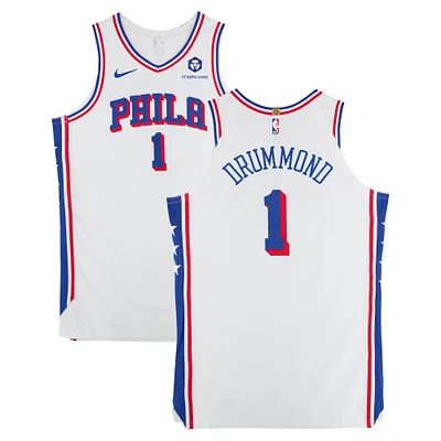 Andre Drummond Philadelphia 76ers Player-Issued #1 White Nike Jersey from the 2024-25 NBA Season - Size 56+6