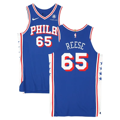 Alex Reese Philadelphia 76ers Player-Issued #65 Royal Nike Jersey from the 2024-25 NBA Season - Size 50+6