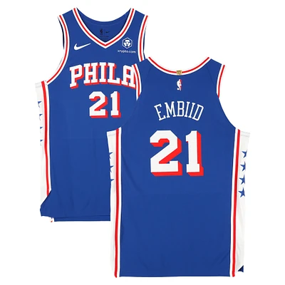 Joel Embiid Philadelphia 76ers Player-Issued #21 Royal Nike Jersey from the 2024-25 NBA Season - Size 52+4