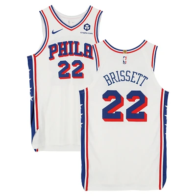 Oshae Brissett Philadelphia 76ers Player-Issued #22 White Nike Jersey from the 2024-25 NBA Season - Size 50+4