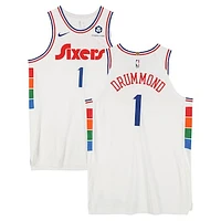 Andre Drummond Philadelphia 76ers Player-Issued #1 White Nike City Edition Jersey from the 2024-25 NBA Season - Size 56+6