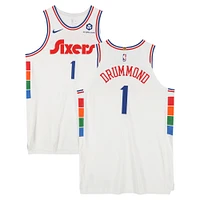 Andre Drummond Philadelphia 76ers Player-Issued #1 White Nike City Edition Jersey from the 2024-25 NBA Season - Size 56+6