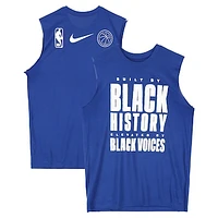 Paul George Philadelphia 76ers Player-Worn Royal Nike BHM Sleeveless Shirt from the 2024-25 NBA Season - Size LT